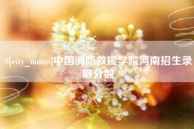 昆明中国消防救援学院河南招生录取分数