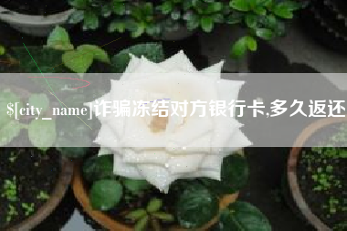 昆明诈骗冻结对方银行卡,多久返还