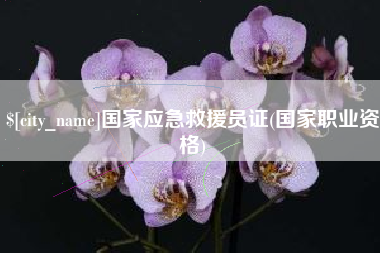 昆明国家应急救援员证(国家职业资格)