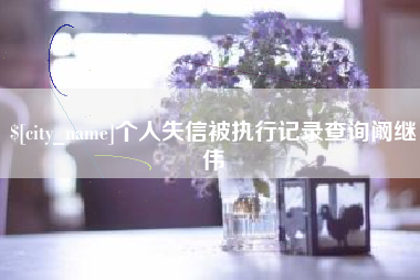 昆明个人失信被执行记录查询阚继伟
