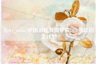 昆明中国消防救援学院2020浙江招生计划
