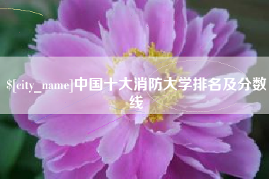 昆明中国十大消防大学排名及分数线