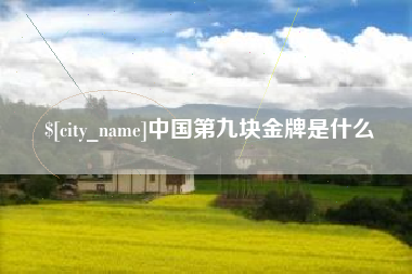 昆明中国第九块金牌是什么