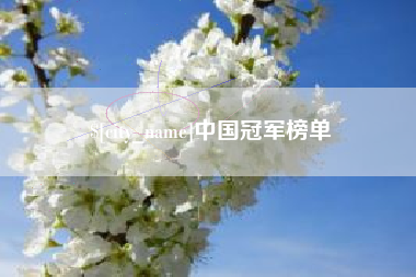 昆明中国冠军榜单